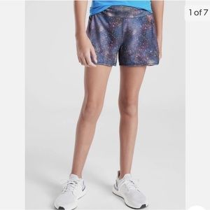 Athleta GIRL Record Breaker 3” Shorts, Galaxy Print - XL/14